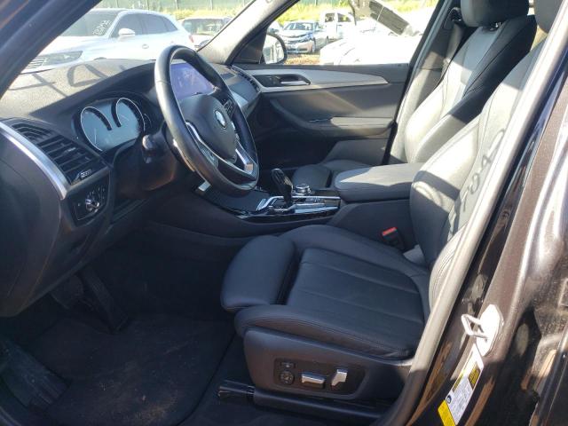 5UXTY3C03M9H02433 - 2021 BMW X3 SDRIVE30I BLACK photo 7