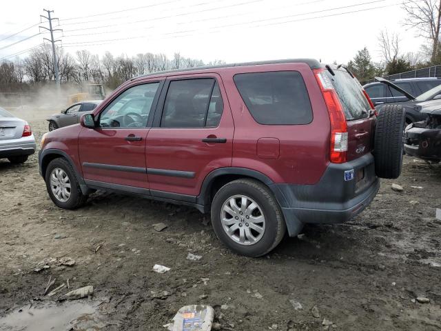 SHSRD78866U443609 - 2006 HONDA CR-V EX RED photo 2