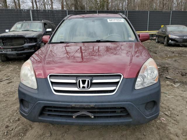 SHSRD78866U443609 - 2006 HONDA CR-V EX RED photo 5