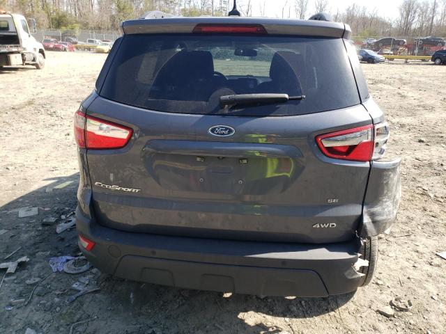 MAJ6S3GL6KC261761 - 2019 FORD ECOSPORT SE GRAY photo 6