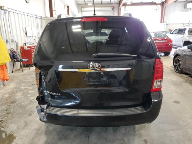 KNDMG4C73C6447128 - 2012 KIA SEDONA LX BLACK photo 6