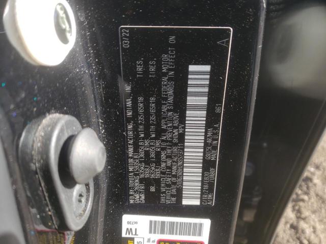 5TDGZRBH2NS573711 - 2022 TOYOTA HIGHLANDER XLE BLACK photo 13