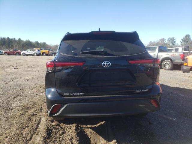 5TDGZRBH2NS573711 - 2022 TOYOTA HIGHLANDER XLE BLACK photo 6