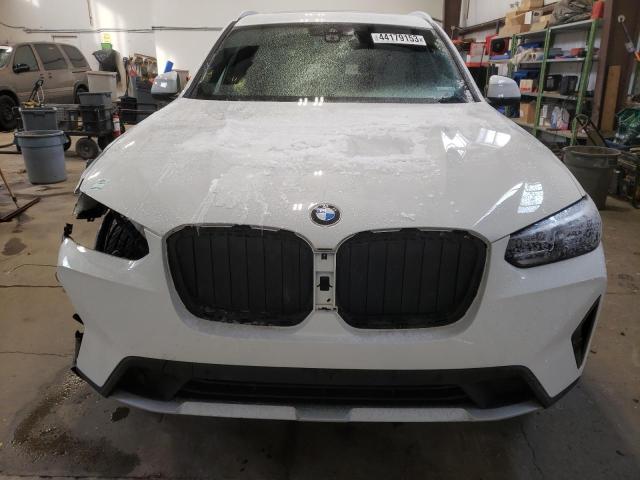 5UX53DP02N9L78476 - 2022 BMW X3 XDRIVE30I WHITE photo 5