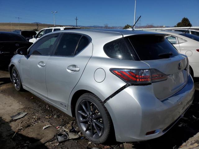 JTHKD5BH1D2170003 - 2013 LEXUS CT 200 SILVER photo 2