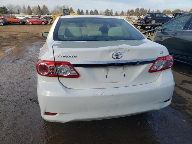 5YFBU4EE2CP006207 - 2012 TOYOTA COROLLA BASE WHITE photo 6