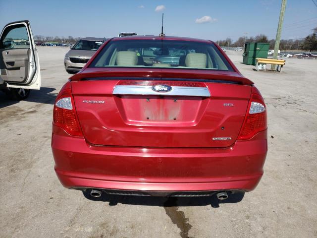 3FAHP0JGXBR119595 - 2011 FORD FUSION SEL RED photo 6