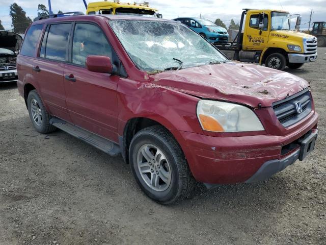 5FNYF185X5B045821 - 2005 HONDA PILOT EXL BURGUNDY photo 4