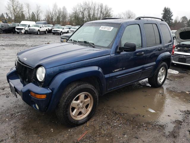 1J8GL58K82W330955 - 2002 JEEP LIBERTY LIMITED BLUE photo 1