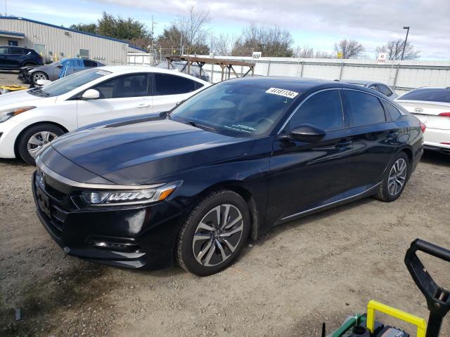 1HGCV3F40JA010647 - 2018 HONDA ACCORD HYBRID EX BLACK photo 1