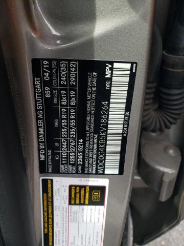 WDC0G4KB5KV186264 - 2019 MERCEDES-BENZ GLC 300 4MATIC GRAY photo 12