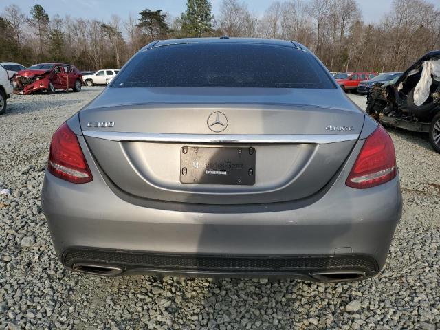 55SWF4KB5GU111328 - 2016 MERCEDES-BENZ C 300 4MATIC GRAY photo 6