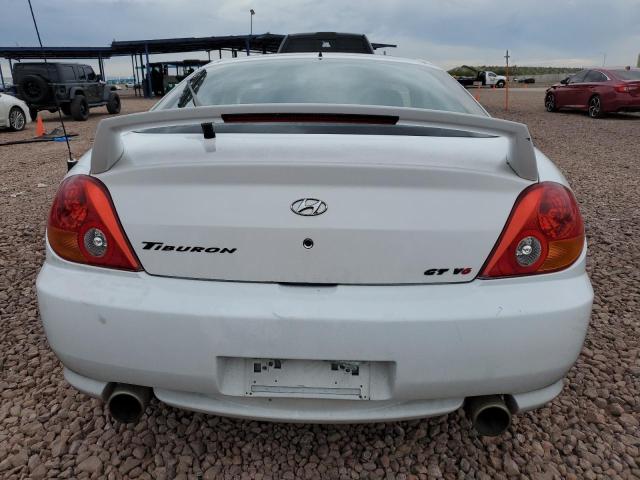 KMHHN65FX4U135808 - 2004 HYUNDAI TIBURON GT WHITE photo 6