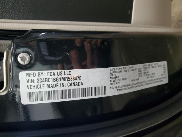 2C4RC1BG1MR588470 - 2021 CHRYSLER PACIFICA TOURING L BLACK photo 13