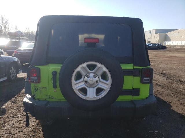 1C4AJWAG6DL516786 - 2013 JEEP WRANGLER SPORT GREEN photo 6