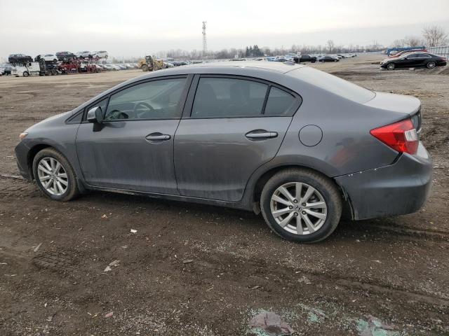 2HGFB2F94CH054781 - 2012 HONDA CIVIC EXL GRAY photo 2