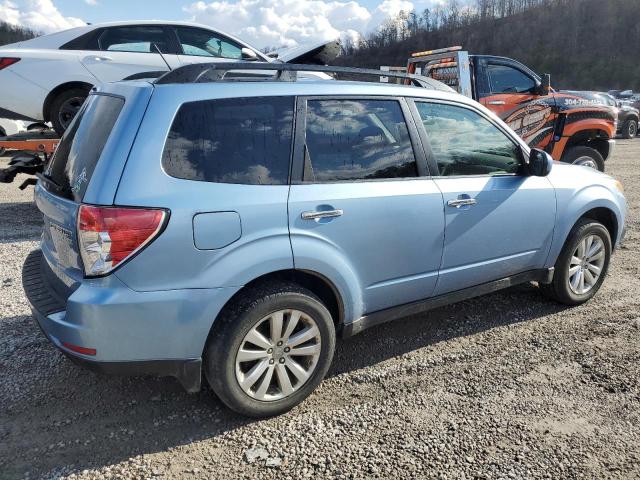 JF2SHAECXCH453754 - 2012 SUBARU FORESTER LIMITED BLUE photo 3