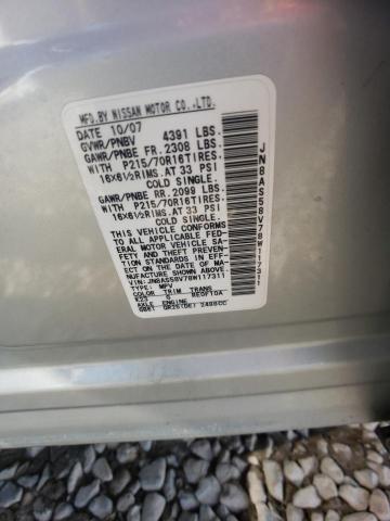 JN8AS58V78W117311 - 2008 NISSAN ROGUE S SILVER photo 12