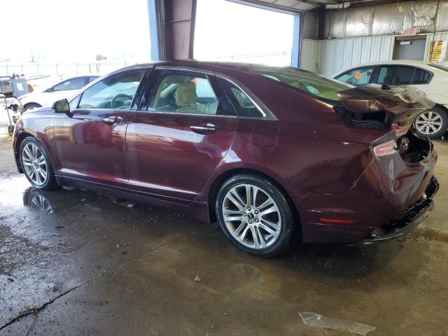 3LN6L2G93DR808605 - 2013 LINCOLN MKZ BURGUNDY photo 2