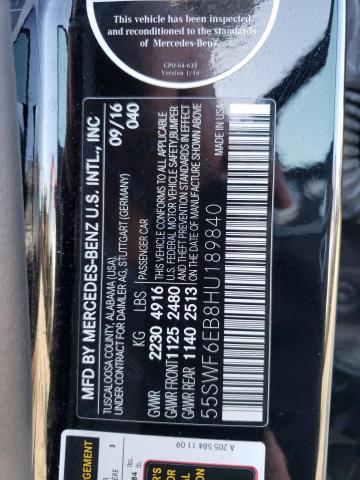 55SWF6EB8HU189840 - 2017 MERCEDES-BENZ C 43 4MATIC AMG BLACK photo 12