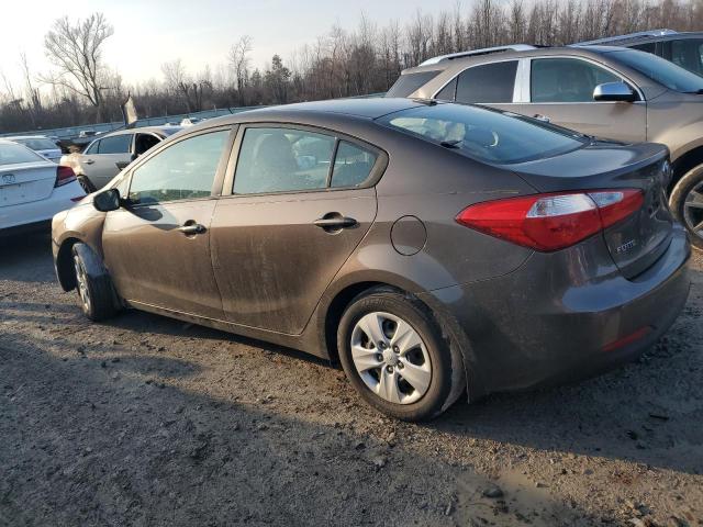 KNAFX4A61F5311459 - 2015 KIA FORTE LX BROWN photo 2