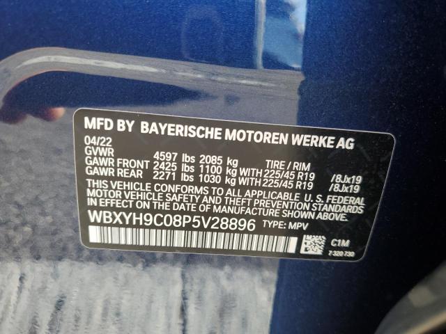 WBXYH9C08P5V28896 - 2023 BMW X2 SDRIVE28I BLUE photo 12