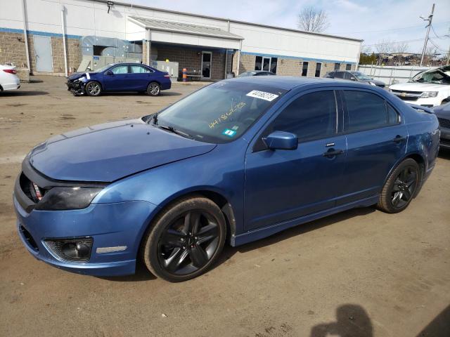 3FAHP0DC0AR359312 - 2010 FORD FUSION SPORT BLUE photo 1