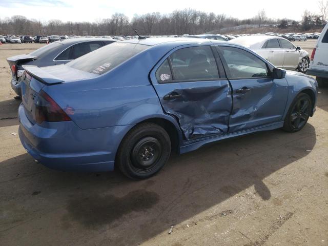 3FAHP0DC0AR359312 - 2010 FORD FUSION SPORT BLUE photo 3