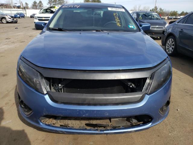 3FAHP0DC0AR359312 - 2010 FORD FUSION SPORT BLUE photo 5