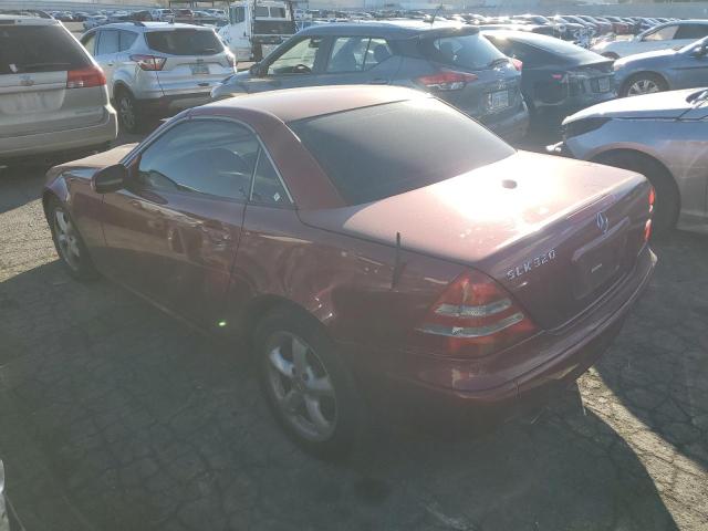 WDBKK65F91F197704 - 2001 MERCEDES-BENZ SLK 320 MAROON photo 2