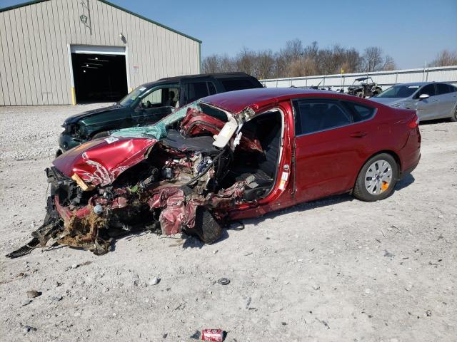 3FA6P0G71ER168770 - 2014 FORD FUSION S RED photo 1