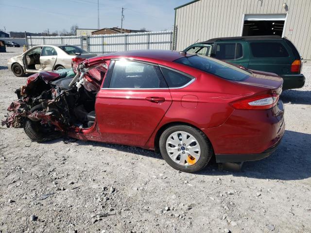 3FA6P0G71ER168770 - 2014 FORD FUSION S RED photo 2