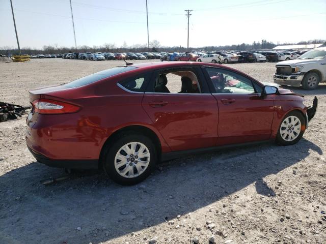 3FA6P0G71ER168770 - 2014 FORD FUSION S RED photo 3