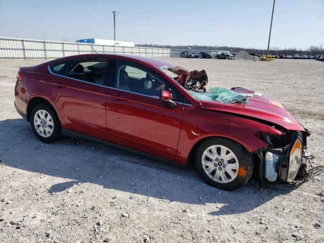 3FA6P0G71ER168770 - 2014 FORD FUSION S RED photo 4