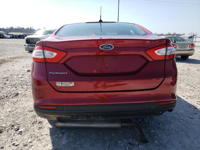 3FA6P0G71ER168770 - 2014 FORD FUSION S RED photo 6
