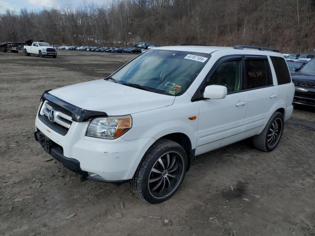 2HKYF18466H549227 - 2006 HONDA PILOT EX WHITE photo 1