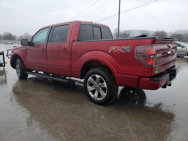 1FTFW1CF8DFD00029 - 2013 FORD F150 SUPERCREW RED photo 2