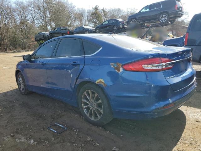 3FA6P0HDXHR289094 - 2017 FORD FUSION SE BLUE photo 2