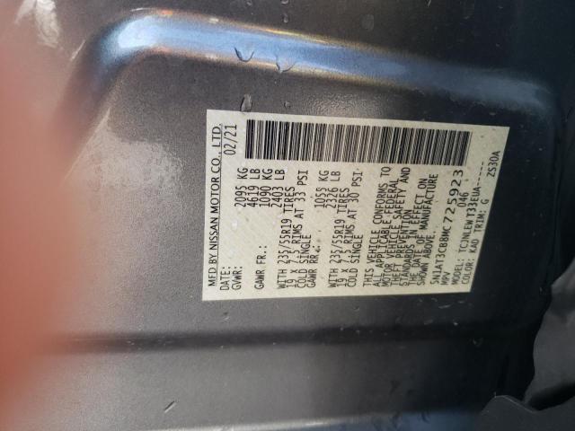 5N1AT3CB8MC725923 - 2021 NISSAN ROGUE SL GRAY photo 13