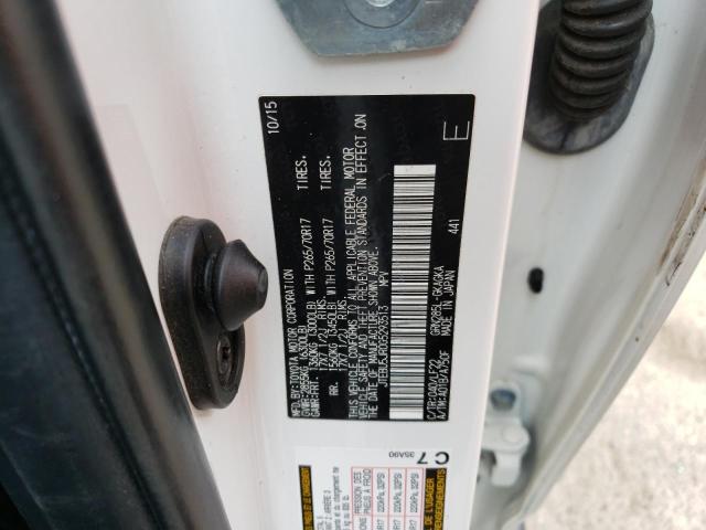 JTEBU5JR0G5293513 - 2016 TOYOTA 4RUNNER SR5/SR5 PREMIUM 白色 照片 12