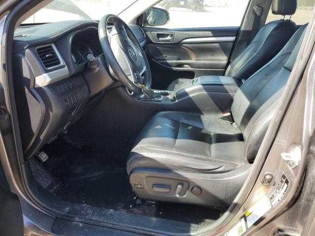 5TDKKRFH4GS173838 - 2016 TOYOTA HIGHLANDER XLE GRAY photo 7