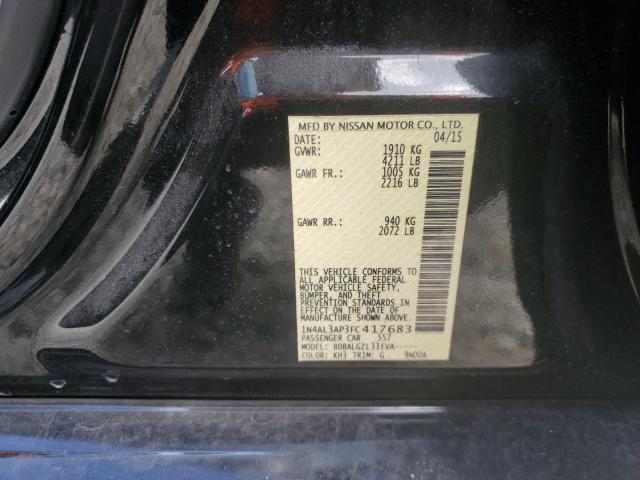 1N4AL3AP3FC417683 - 2015 NISSAN ALTIMA 2.5 BLACK photo 12