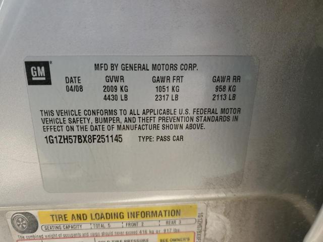 1G1ZH57BX8F251145 - 2008 CHEVROLET MALIBU 1LT BEIGE photo 12