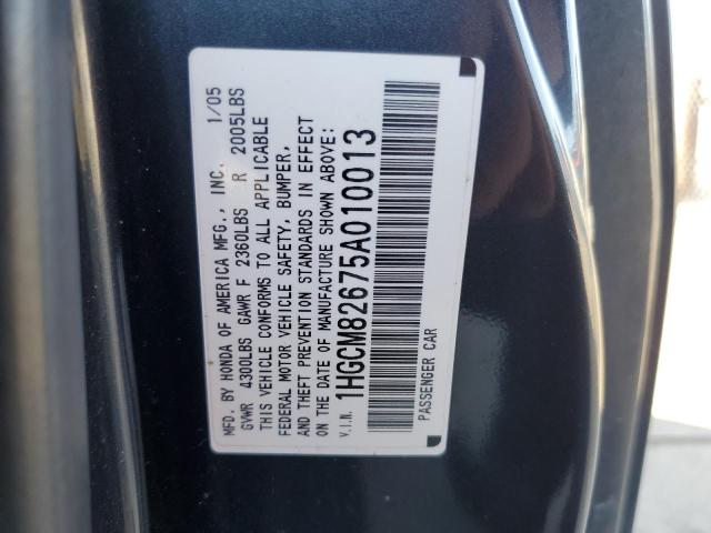 1HGCM82675A010013 - 2005 HONDA ACCORD EX CHARCOAL photo 13