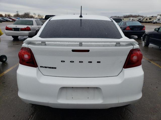 1C3CDZCB8DN716189 - 2013 DODGE AVENGER SXT WHITE photo 6