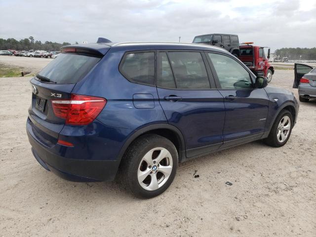 5UXWX5C54BL714501 - 2011 BMW X3 XDRIVE28I BLUE photo 3