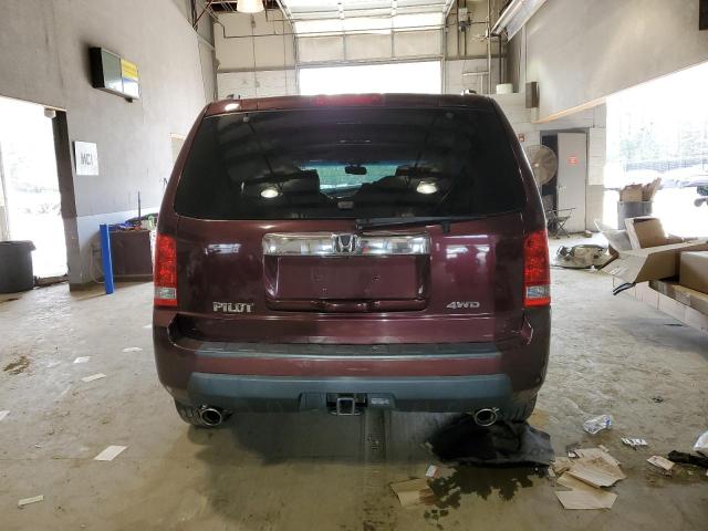 5FNYF4H5XBB074197 - 2011 HONDA PILOT EXL BURGUNDY photo 6