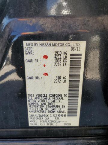 1N4AL3AP9DC132998 - 2013 NISSAN ALTIMA 2.5 BLACK photo 13