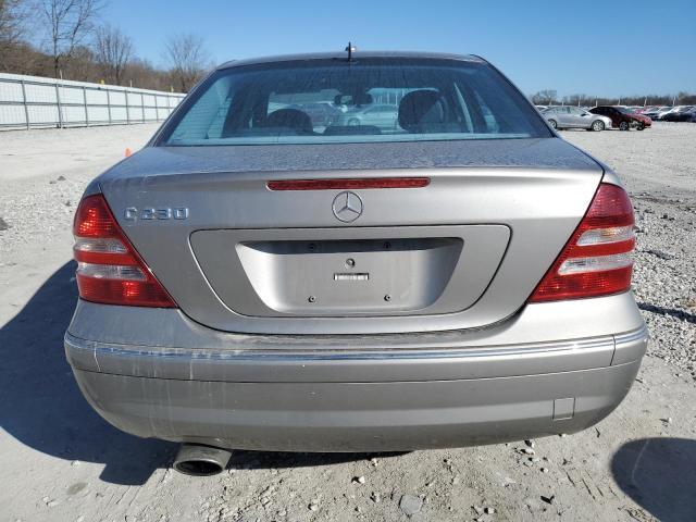 WDBRF52H26F768377 - 2006 MERCEDES-BENZ C 230 SILVER photo 6