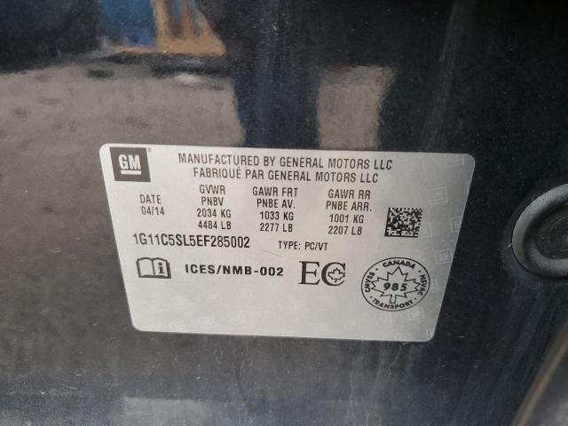 1G11C5SL5EF285002 - 2014 CHEVROLET MALIBU 1LT Қара фото 12